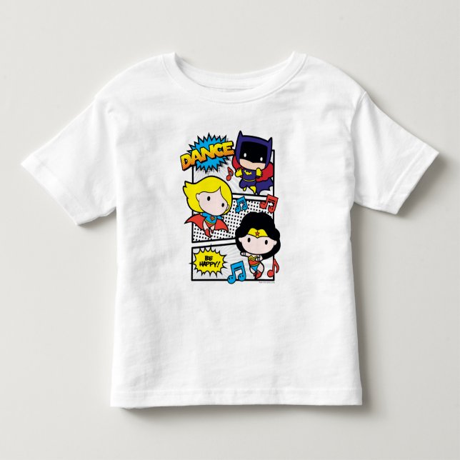 Chibi Heroes Tancing Kleinkind T-shirt (Vorderseite)