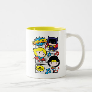 Chibi Heroes Tancing Zweifarbige Tasse