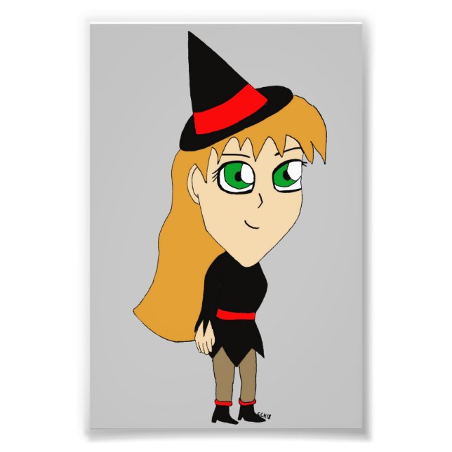 Chibi-Hexe Fotodruck (Vorne)