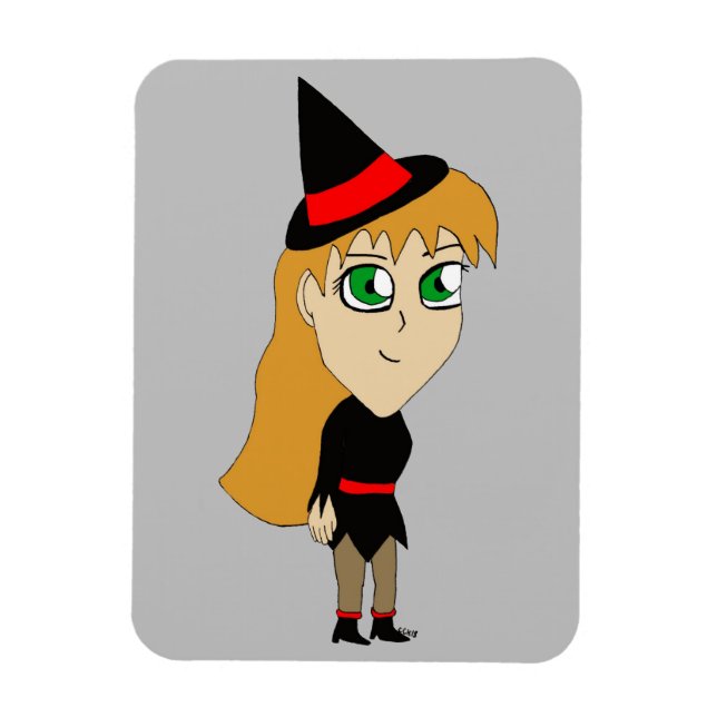 Chibi-Hexe Magnet (Vertikal)