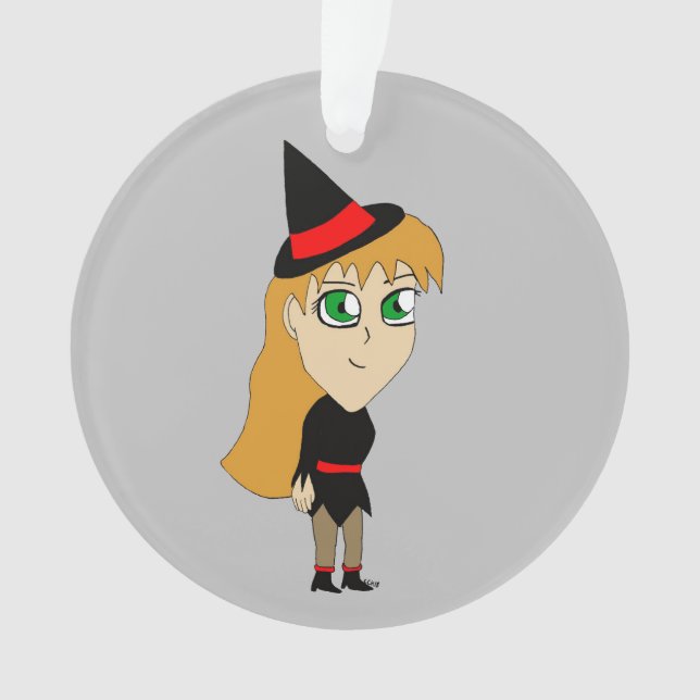 Chibi-Hexe Ornament (Vorderseite)