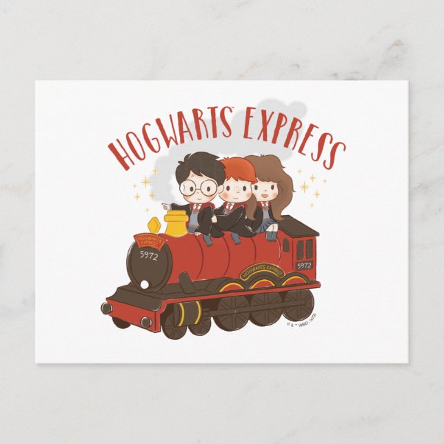 Chibi HOGWARTS EXPRESS™-Fahrt Postkarte (Vorderseite)
