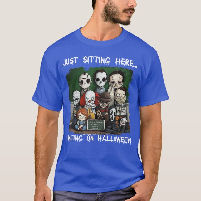Chibi-Horror Warte nur hier zu Hallowee T-Shirt (Vorderseite)