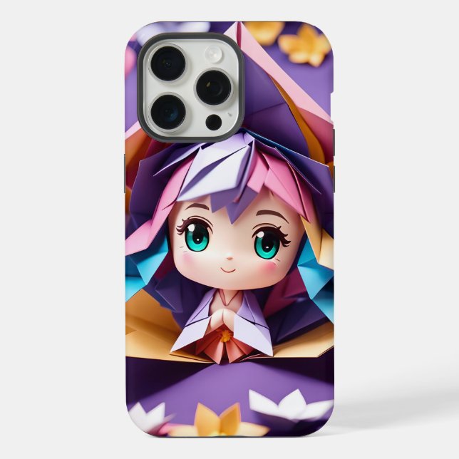Chibi in Origami iPhone Hülle (Rückseite)