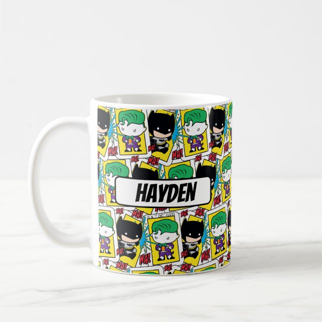 Chibi Joker and Batman Playing Card Pattern Kaffeetasse (Links)