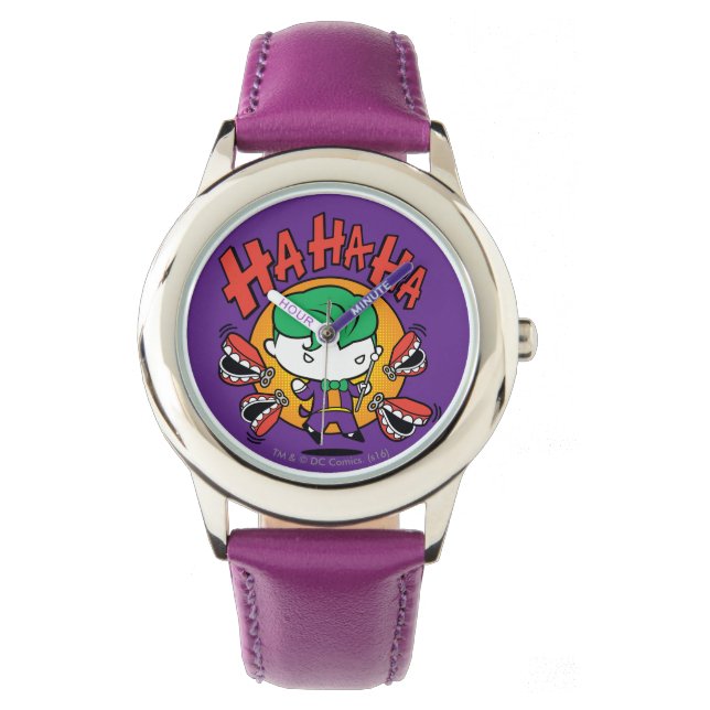 Chibi-Joker mit Spielzeugzähnen Armbanduhr (Vorderseite)
