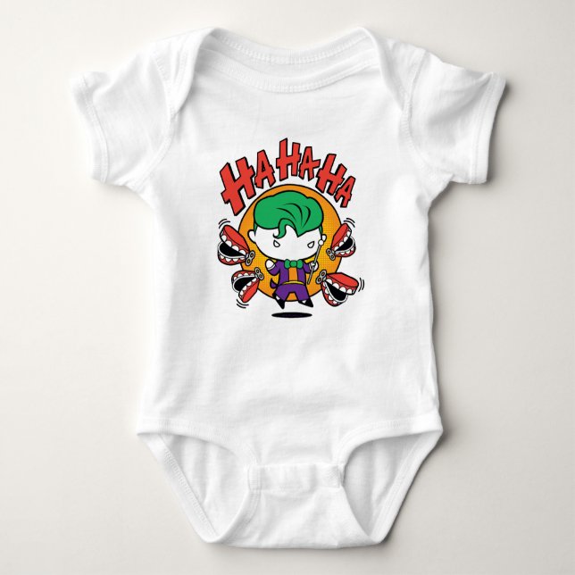 Chibi-Joker mit Spielzeugzähnen Baby Strampler (Vorderseite)