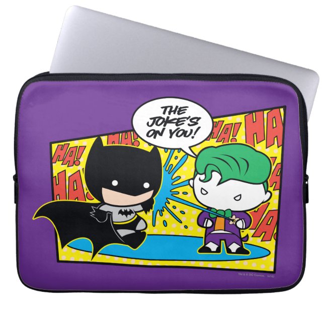 Chibi Joker Pranking Chibi Batman Laptopschutzhülle (Vorderseite)