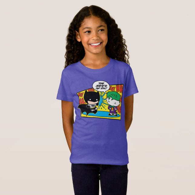 Chibi Joker Pranking Chibi Batman T-Shirt (Vorne ganz)
