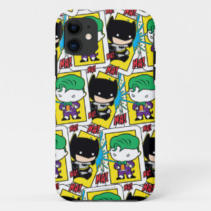 Chibi-Joker und Batman-Kartenmuster iPhone 11 Hülle