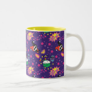 Chibi Joker und Harley Pattern Zweifarbige Tasse