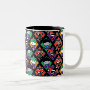 Chibi Justice League Bösewicht-Muster Zweifarbige Tasse