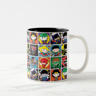 Chibi Justice League Character Pattern Zweifarbige Tasse