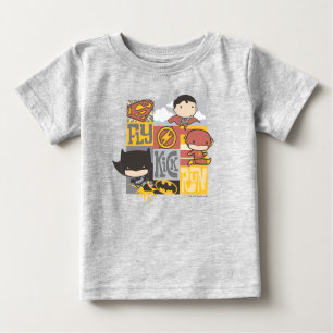 Chibi Justice League   Fliegen, Kick, Run Baby T-shirt