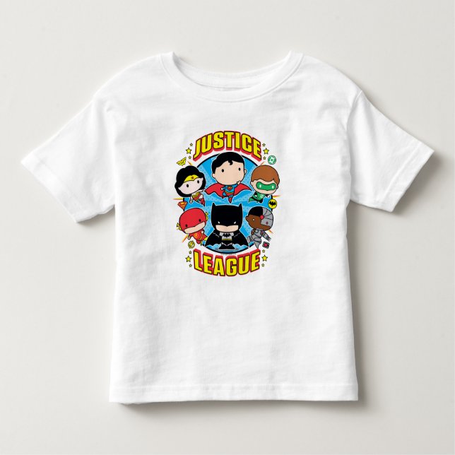 Chibi Justice League Group Kleinkind T-shirt (Vorderseite)