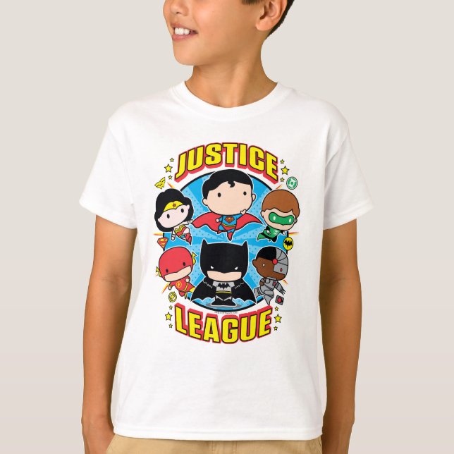 Chibi Justice League Group T-Shirt (Vorderseite)