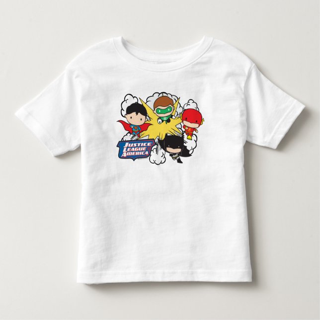 Chibi Justice League of America Explosion Kleinkind T-shirt (Vorderseite)