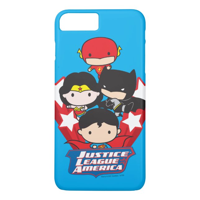 Chibi Justice League of America Stars Case-Mate iPhone Hülle (Rückseite)
