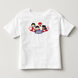 Chibi Justice League of America Stars Kleinkind T-shirt