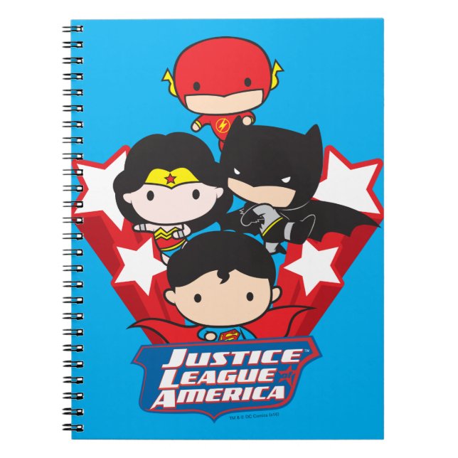 Chibi Justice League of America Stars Notizblock (Vorderseite)