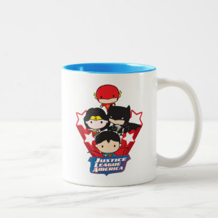 Chibi Justice League of America Stars Zweifarbige Tasse