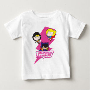 Chibi Justice League Pink Lightning Baby T-shirt