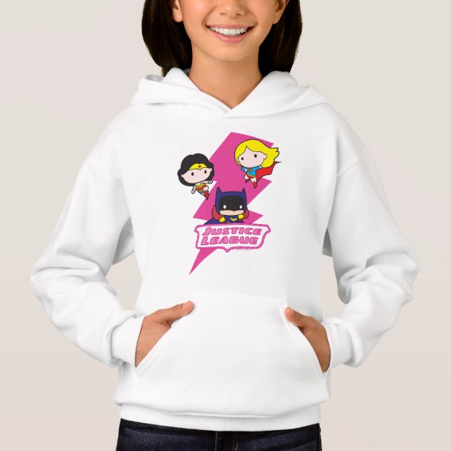 Chibi Justice League Pink Lightning Hoodie (Vorderseite)