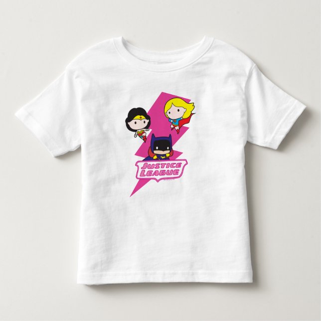 Chibi Justice League Pink Lightning Kleinkind T-shirt (Vorderseite)