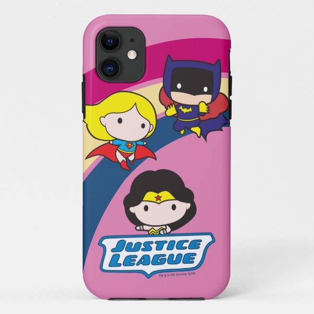 Chibi Justice League Rainbow Case-Mate iPhone Hülle (Rückseite)