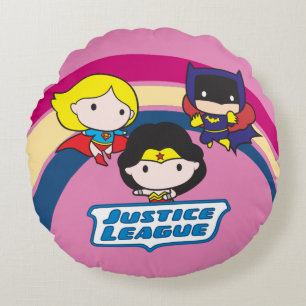 Chibi Justice League Rainbow Rundes Kissen