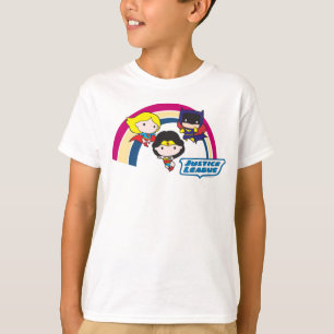 Chibi Justice League Rainbow T-Shirt
