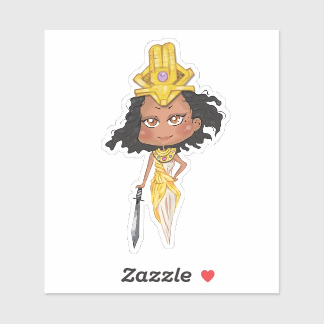 Chibi Kandaka Warrior Aufkleber (Blatt)