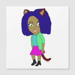 Chibi-KatGirl-Magnet Magnetkarte