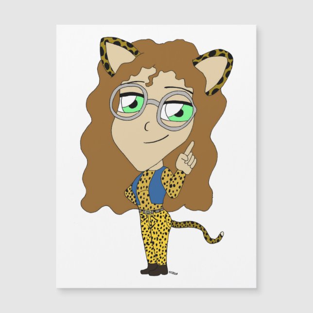 Chibi-KatGirl-Magnet Magnetkarte (Vorderseite)