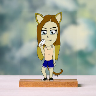 Chibi-Katze-Mädchen Acrylschild