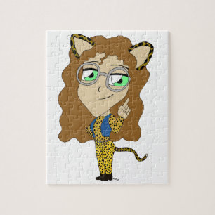 Chibi-Katze Mädchen Puzzle