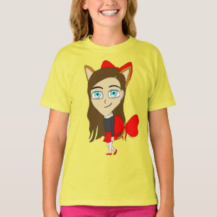 Chibi-Katze-Mädchen T-Shirt