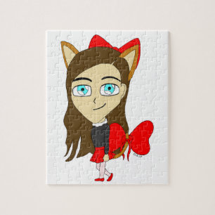Chibi-Katzenmädchen Puzzle