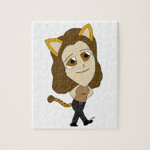 Chibi-Katzenmädchen Puzzle