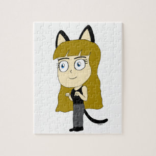 Chibi-Katzenmädchen Puzzle