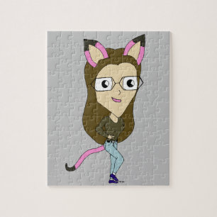 Chibi-Katzenmädchen Puzzle