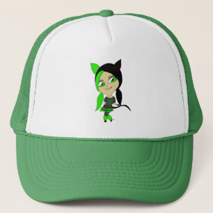 Chibi-Katzenmädchen Truckerkappe