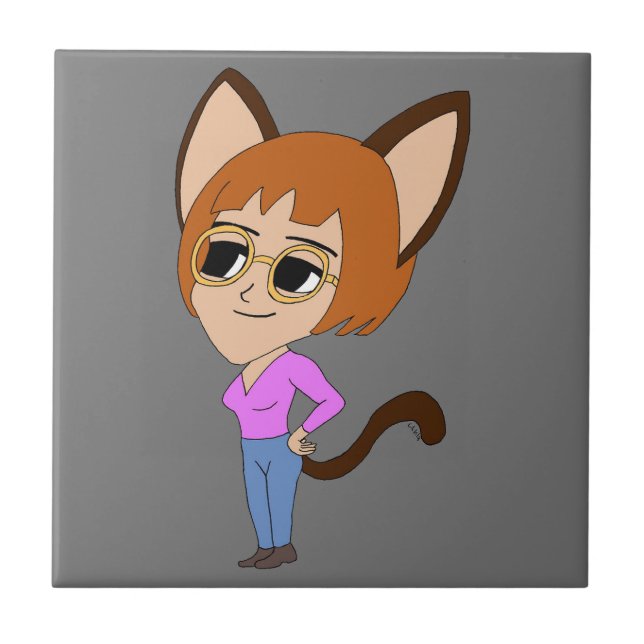 Chibi-Keramik Fliese (Vorderseite)
