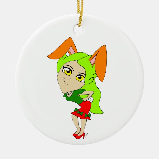 Chibi-Keramik Keramik Ornament (Vorne)