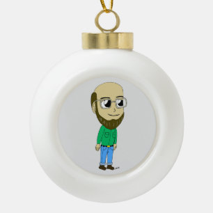 Chibi Keramik Kugel-Ornament