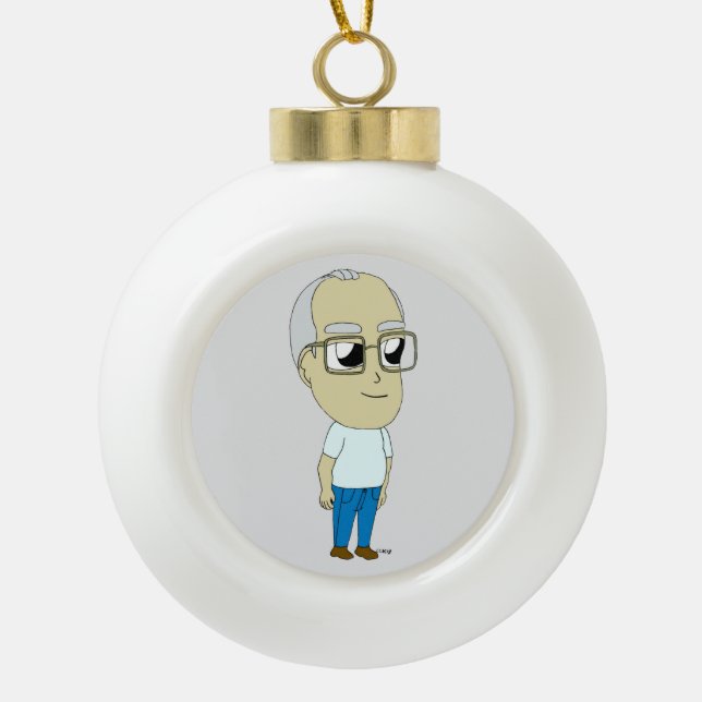 Chibi Keramik Kugel-Ornament (Vorderseite)