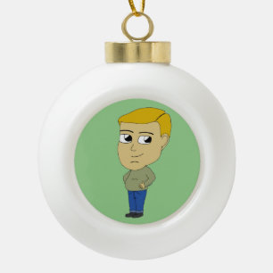 Chibi Keramik Kugel-Ornament