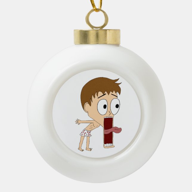 Chibi Keramik Kugel-Ornament (Vorderseite)