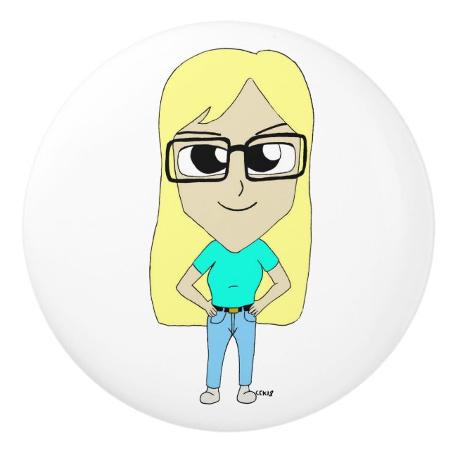 Chibi Keramikknauf (Vorderseite)