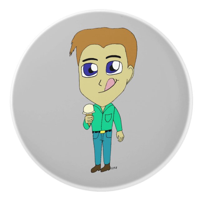 Chibi Keramikknauf (Vorderseite)